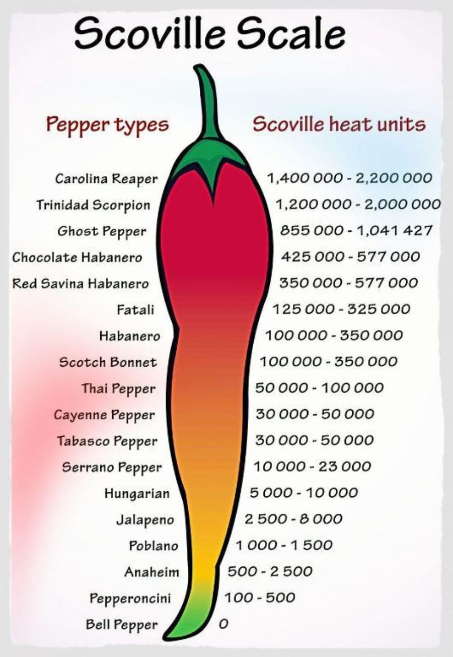 Spiciest Pepper Chart