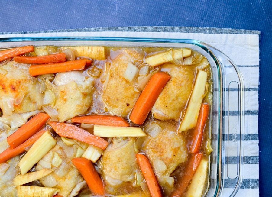 Braised Chicken Thighs Root Vegetables