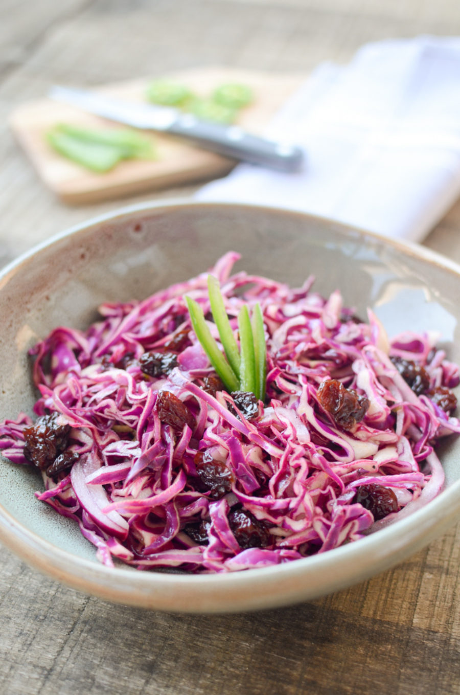 Red Cabbage Cherry Slaw
